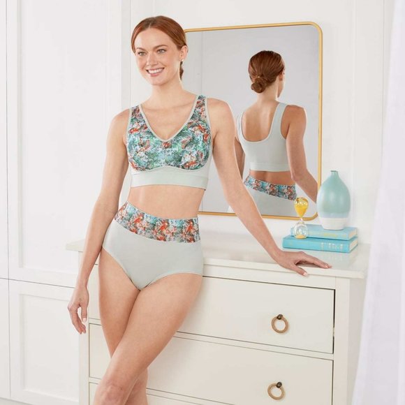 Rhonda Shear 3-pack Mesh Front Leisure Bra SMALL - Picture 6 of 8